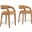 Pinnacle Vegan Leather Counter Stool Set of 2 In Silver Tan