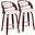 Pino 24 Inch Fixed Height Barstool Set of 2 In White