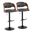 Pino Adjustable Barstool Set of 2 In Black Walnut