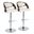 Pino Adjustable Barstool Set of 2 In Chrome