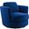 Pirouette Performance Velvet Swivel Armchair In Navy