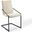 Pitch Black and Beige Upholstered Fabric Dining Arm Chair