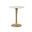 Piuma Marble Top Accent Table In White Top and Antique Gold Base