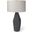 Piven Matte Black Textured Ceramic Table Lamp