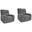 Polaris Power Recliner Set of 2 In Bizmark Grey