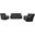 Polaris Power Reclining Sofa Loveseat and Recliner In Dark Grey