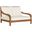 Pomona Teak Brown and Beige Lounger