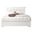 Pompei King Bed with LED In Metallic White