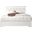 Pompei Queen Bed with LED In Metallic White