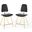 Ponder Counter Stool Performance Velvet Set of 2 In Black