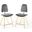 Ponder Counter Stool Performance Velvet Set of 2 In Gray