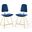 Ponder Counter Stool Performance Velvet Set of 2 In Navy