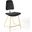 Ponder Performance Velvet Counter Stool In Black