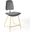 Ponder Performance Velvet Counter Stool In Gray