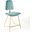 Ponder Performance Velvet Counter Stool In Sea Blue