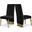 Porsha Velvet Dining Chair Set of 2 In Black/Gold