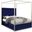 Porter Velvet King Bed In Navy