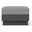 Porto Ottoman with Cushion In Moon and Matte Charcoal