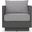 Porto Swivel Club Chair with Cushion In Moon and Matte Charcoal