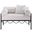 Portofino Fabric Upholstered Outdoor Patio Chair In Cream and Black