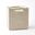 Posh Parchment Suede Wastebasket In White