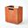 Posh Rust Suede Wastebasket In Brass
