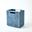 Posh Suede Wastebasket In Dusty Blue