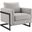 Posse Upholstered Fabric Accent Chair In Black