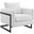 Posse Upholstered Fabric Accent Chair In White and Black