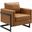 Posse Vegan Leather Accent Chair EEI-4392-BLK-TAN