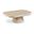 Prato Concrete Indoor and Outdoor Coffee Table In Travertine