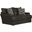 Prato Top Grain Italian Leather Match Loveseat with Cuddler Cushions In Chocolate