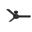 Presto 44 Inch Ceiling Fan and Wall Control In Matte Black