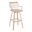 Preston 30 Inch Fixed Height Barstool In Whitewashed and Antique Copper