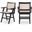 Preston Wood Dining Arm Chair Set of 2 In Black