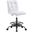 Prim Armless Vegan Leather Drafting Chair In Black White