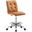 Prim Armless Vegan Leather Drafting Chair In Silver Tan