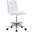 Prim Armless Vegan Leather Drafting Chair In Silver White