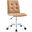 Prim Tan Armless Mid Back Office Chair