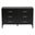 Primrose Fluted Wood 6-Drawer Dresser In Black