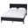 Primrose Fluted Wood Queen Size Platform Bed In Black