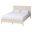 Primrose Fluted Wood Queen Size Platform Bed In Ivory