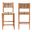 Prita Paper Loom Mahogany Wood 2-Piece Barstool Set In Natural and Brown