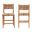 Prita Paper Loom Mahogany Wood 2-Piece Counter Stool Set In Natural and Brown