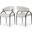 Privet Linen Textured Fabric Dining Chair Set of 2 In Beige and Matte Black