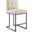 Privy Black and Beige Black Stainless Steel Upholstered Fabric Counter Stool