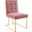 Privy Gold Dusty Rose Stainless Steel Performance Velvet Dining Chair