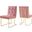 Privy Gold Dusty Rose Stainless Steel Performance Velvet Dining Chair Set of 2