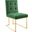 Privy Gold Emerald Stainless Steel Performance Velvet Dining Chair