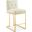 Privy Gold Ivory Stainless Steel Performance Velvet Counter Stool EEI-3853-GLD-IVO
